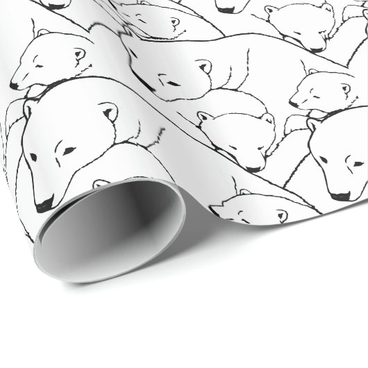 白くまの包装紙の小熊の包装紙 ラッピングペーパー (ロールコーナー)