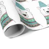 白くまの包装紙 ラッピングペーパー (ロールコーナー)