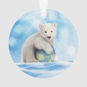 白くまの北極世界のオーナメント オーナメント (裏面)