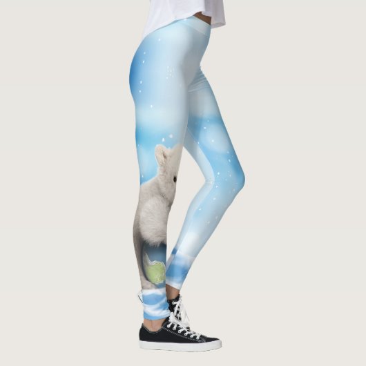 白くまの北極世界のレギンス レギンス (右)