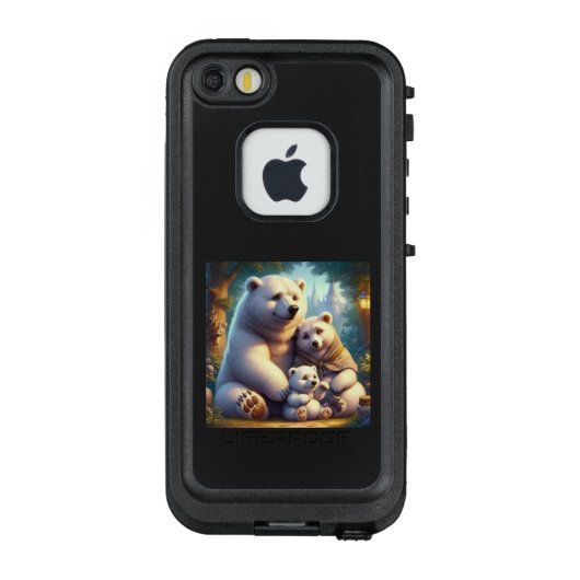 白くまの家族の幸せな時間 LifeProof iPhoneケース (裏面)