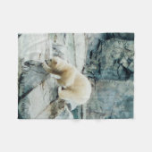 白くまの幼いこどものフリースブランケット フリースブランケット (正面(横))