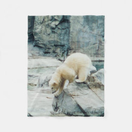 白くまの幼いこどものフリースブランケット フリースブランケット