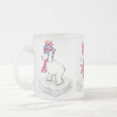 白くまの曇らされたマグ! フロストグラスマグカップ (左)