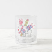 白くまの曇らされたマグ! フロストグラスマグカップ (中央)