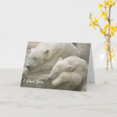 白くまの母の日 カード (黄色い花)