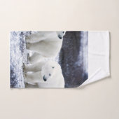 白くまの浴室タオルセット バスタオルセット (ハンドタオル)