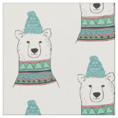 白くまの生地 ファブリック (クローズアップ)