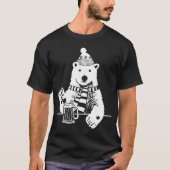 白くまの白くまの冷えた飲むビールAlask Tシャツ (正面)