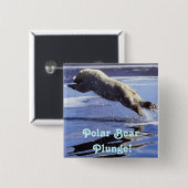 白くまの突進ボタン 缶バッジ (正面&裏面)