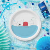 白くまの突進 ペーパープレート (パーティー)