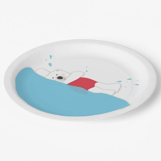 白くまの突進 ペーパープレート (アングル)