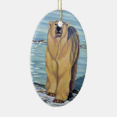 白くまの芸術のオーナメントくまの装飾の記念品 セラミックオーナメント (右)