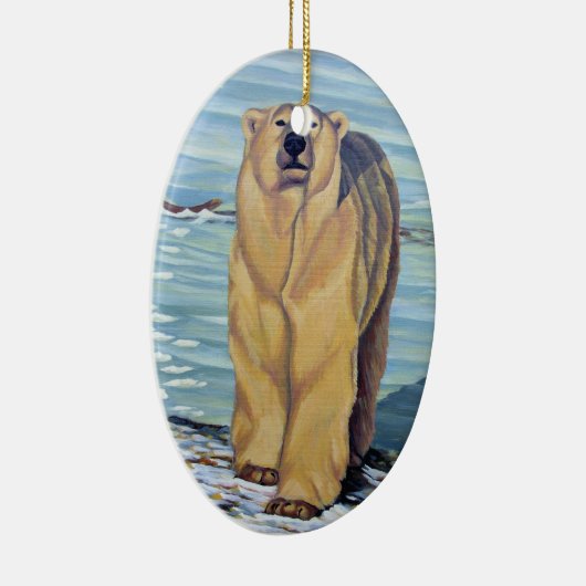 白くまの芸術のオーナメントくまの装飾の記念品 セラミックオーナメント (右)