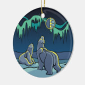 白くまの芸術のオーナメントくまの記念品くまのギフト セラミックオーナメント (左)