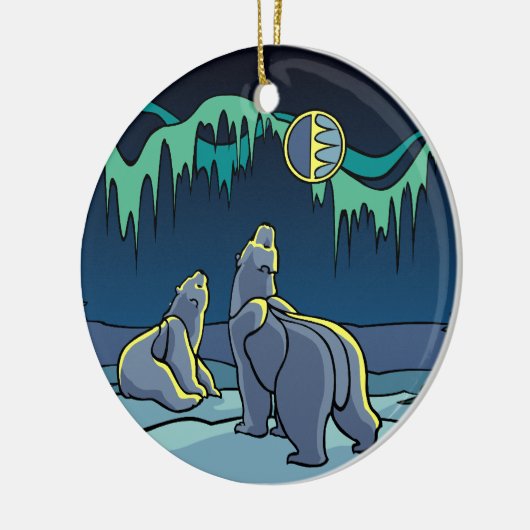 白くまの芸術のオーナメントくまの記念品くまのギフト セラミックオーナメント (左)