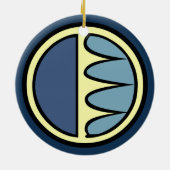 白くまの芸術のオーナメントくまの記念品くまのギフト セラミックオーナメント (裏面)