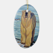 白くまの芸術のオーナメントくまの記念品及びギフト セラミックオーナメント (右)