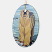 白くまの芸術のオーナメントくまの記念品及びギフト セラミックオーナメント (左)