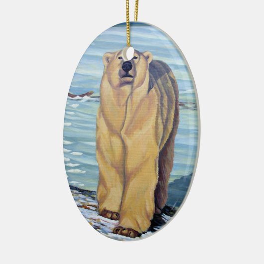 白くまの芸術のオーナメントくまの記念品及びギフト セラミックオーナメント (左)