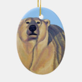 白くまの芸術のオーナメントくまの記念品及びギフト セラミックオーナメント (裏面)