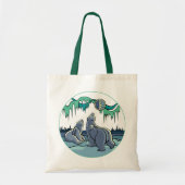 白くまの芸術のトートバックの原産くまの芸術のバッグ トートバッグ (正面)