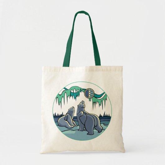 白くまの芸術のトートバックの原産くまの芸術のバッグ トートバッグ (正面)