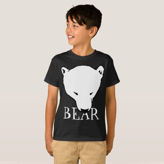 白くまの芸術のTシャツの子供のベビーくまのワイシャツ Tシャツ (正面フル)