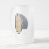 白くまの芸術ビールガラスの野性生物の芸術くまのマグ フロストグラスビールジョッキ (正面左)