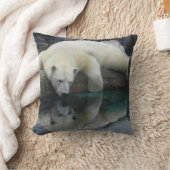 白くまの装飾用クッション。 野性生物の写真撮影 クッション (ブランケット)