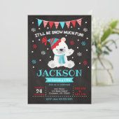 白くまの誕生日の招待状/冬の誕生日 招待状 (スタンド正面)