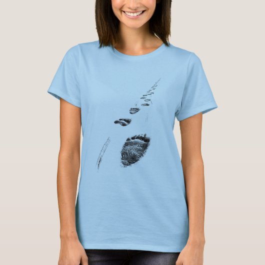 白くまの足跡のTシャツの気候のCangeのplnのLt Tシャツ (正面)