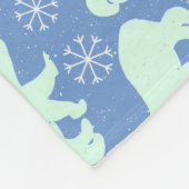 白くまパターン フリースブランケット (角)