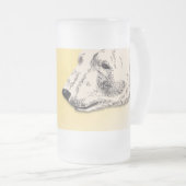 白くまビールガラスくまは野性生物の芸術のコップを襲います フロストグラスビールジョッキ (正面右)