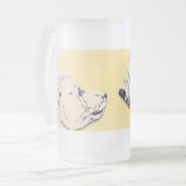 白くまビールガラスくまは野性生物の芸術のコップを襲います フロストグラスビールジョッキ (正面左)