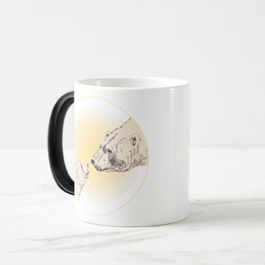白くま及びカブスのコーヒー・マグの野性生物の芸術のマグ モーフィングマグカップ (正面左)