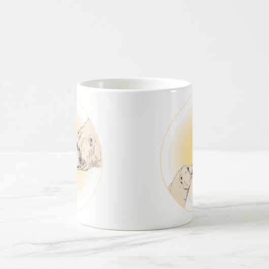 白くま及びカブスのコーヒー・マグの野性生物の芸術のマグ モーフィングマグカップ (中央)