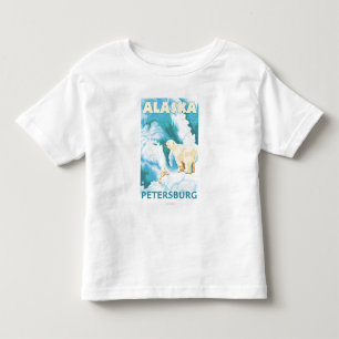 白くま及びカブス-ピーターズバーグ、アラスカ トドラーTシャツ