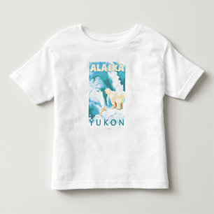 白くま及びカブス-ユーコン準州、アラスカ トドラーTシャツ