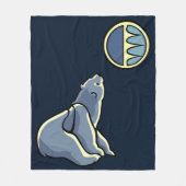 白くま毛布の種族の芸術くま毛布 フリースブランケット (正面)