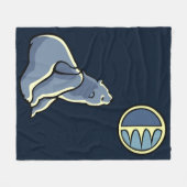 白くま毛布の種族の芸術くま毛布 フリースブランケット (正面(横))