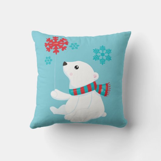 白くま|の休日のクリスマス クッション (裏面)