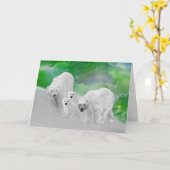 白くま、幼いこどもおよびNorthern Lights カード (黄色い花)