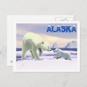 白くま- Nose Bestママ ポストカード (正面/裏面)