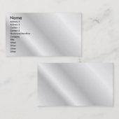 白くエレガントなプロフィールカード 名刺 (正面/裏面)