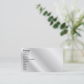 白くエレガントなプロフィールカード 名刺 (スタンド正面)