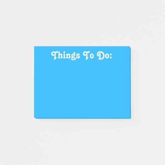 白くカスタムな文字|の明るい青 ポストイット (正面)