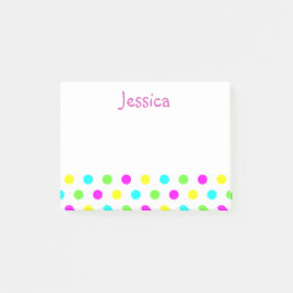 白くガーリーな一流のポスト・イットのおもしろいな水玉模様 ポストイット