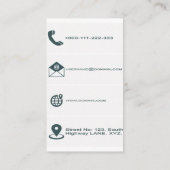 白くクラシカルな名刺 名刺 (裏面)