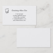 白くシンプルな歯 名刺 (正面/裏面)